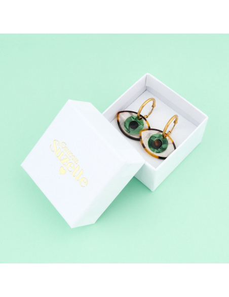 Kolczyki Zielone oko