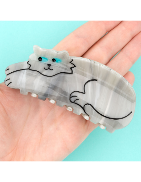 Klamra do włosów Szary kot