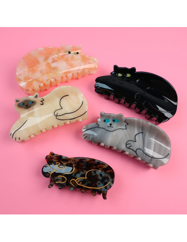 Klamra do włosów Czarny kot