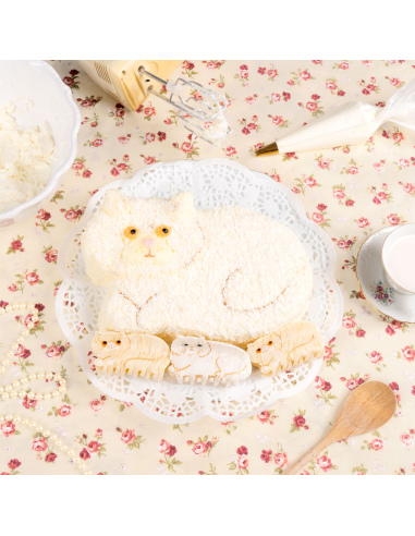 Klamra do włosów Kot perski biały