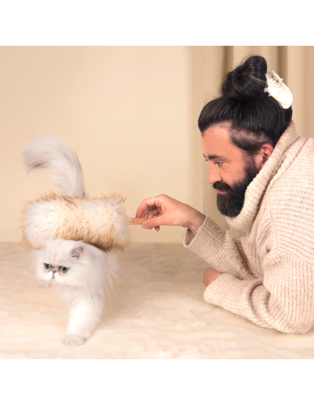 Klamra do włosów Kot perski biały