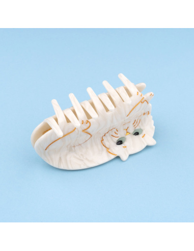 Klamra do włosów Kot perski biały