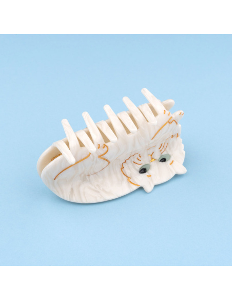 Klamra do włosów Kot perski biały