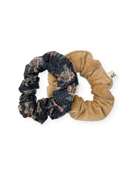 Mała gumka do włosów Manju Ananas Charbon