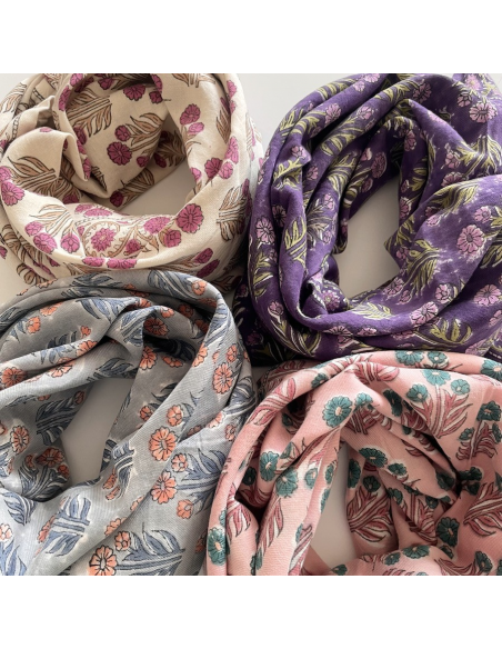 Duża apaszka Latika "Bouton d' or" Coquillage