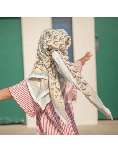 Duża apaszka Latika "Lotus" Désert