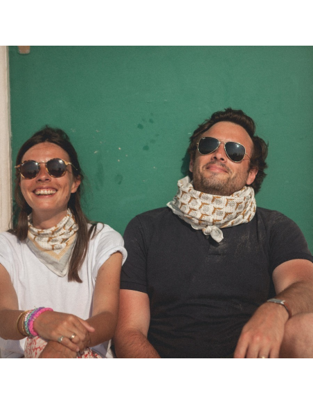 Duża apaszka Latika "Lotus" Désert