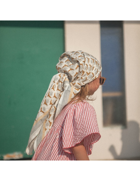 Duża apaszka Latika "Lotus" Désert