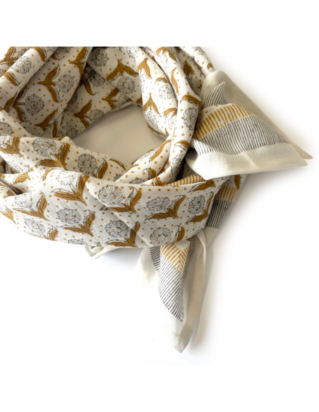 Duża apaszka Latika "Lotus" Désert