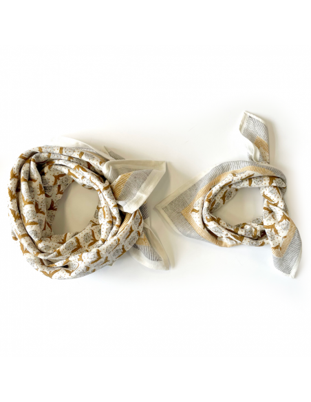 Duża apaszka Latika "Lotus" Désert