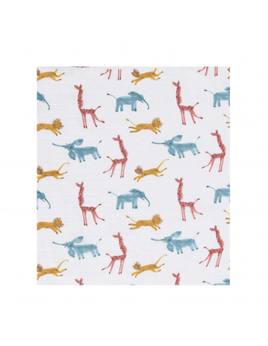 Zestaw trzech muślinowych pieluszek Sous Mon...